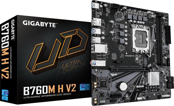Produktbild Gigabyte Mainboard||Intel B760 Express|LGA1700|Micro-ATX|Memory DDR5|Memory slots 2|B760MHV21.0 (LGA 1700, Intel B760 Express, mATX)