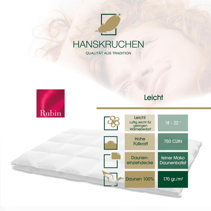 Actual product image Hanskruchen Rubin (940 g, 240 x 220 cm)