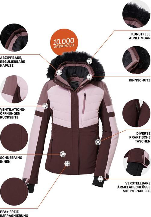 Immagine prodotto Killtec Giacca da Sci con Cappuccio Staccabile e Gonna per Neve (46)