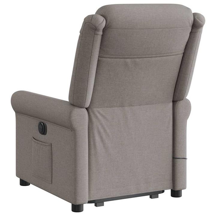 Actual product image VidaXL Electric massage chair with stand-up aid Taupe fabric