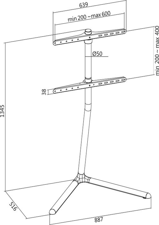 Produktbild LogiLink BP0079 (40 kg, 49" - 70")