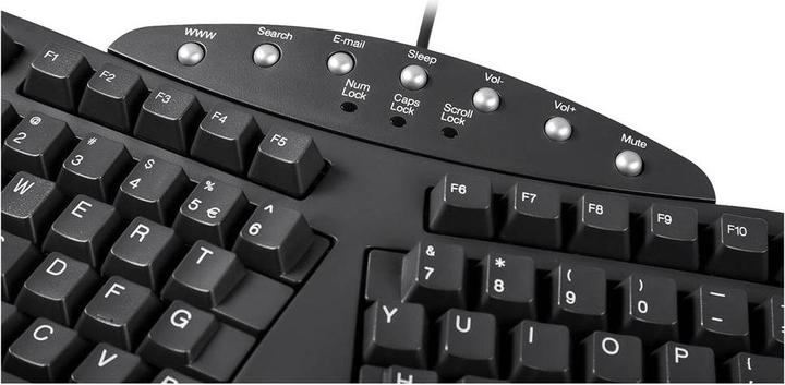 Immagine prodotto Perixx PERIDUO-512 DE, set tastiera e mouse, cablato, ergonomico, nero (DE, Cablato)