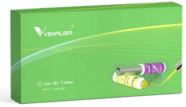 Produktbild Venalisa Liner Gel Set C (Orange red, Neon Violet, Neon Orange, Lemon yellow, Neon Pink, Neon Red, Neon Green)