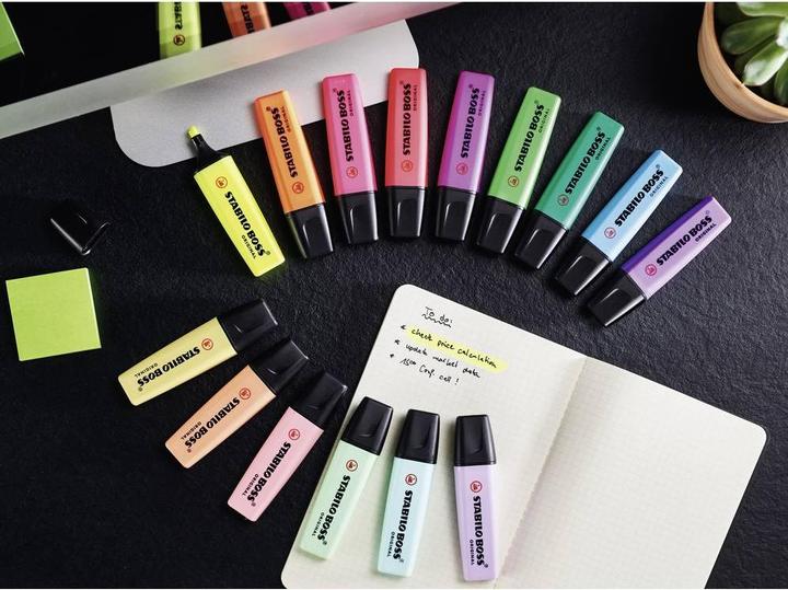 Produktbild STABILO BOSS ORIGINAL Textmarker (Mehrfarbig, 5 mm, 15 x)