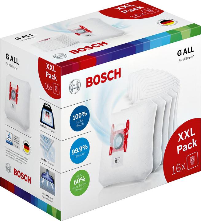 Bosch Hausgeräte Staubbeutel Type G ALL XXL Pack, BBZ16GALL (16 x)