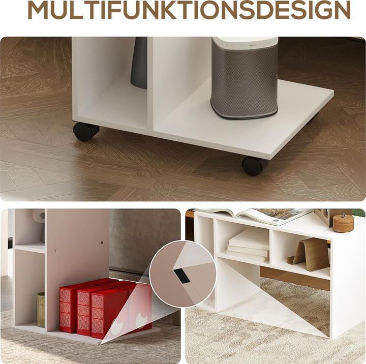 Image du produit Homcom Beistelltisch Spanplatte Weiss