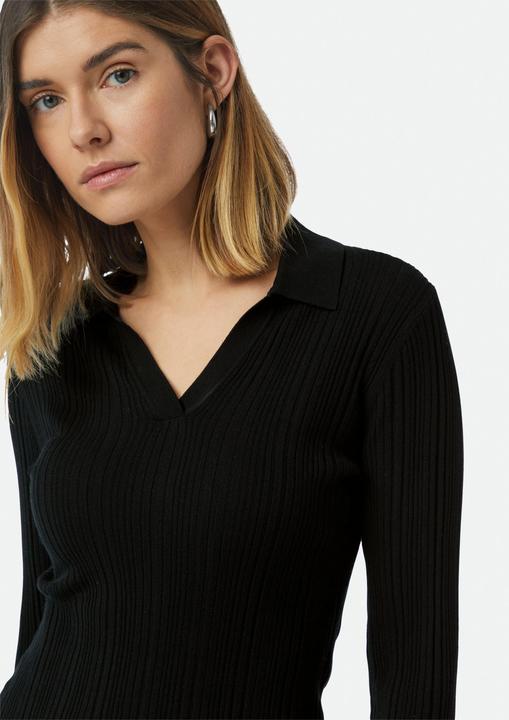 Produktbild Comma Strickpullover Elastischer Slim-Fit-Pullover mit Polokragen (32)