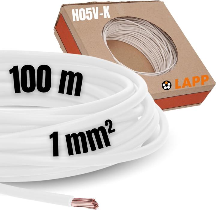 Image du produit Lapp Toron, 1.00 mm², blanc Toron de cuivre nu, fils fins PVC (100 m)