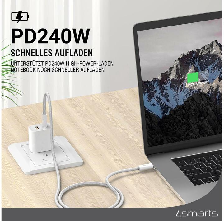 Actual product image 4smarts USB C – USB C (1.50 m, USB 3.2 Gen 1, 240 W)