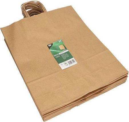 Image du produit Papstar Sac en papier, 400 x 320 x 120 mm, marron en papier kraft, 80 g/qm, capacité de charge : 8 kg, avec (Pochette cadeau, 25 x)
