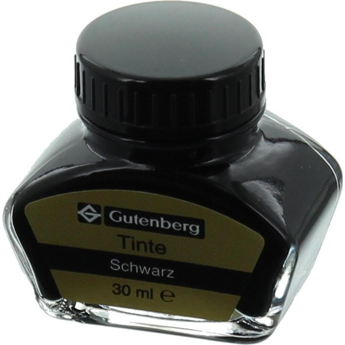 Gutenberg, Ersatzpatrone, Füllhaltertinte 30ml schwarz (Schwarz)