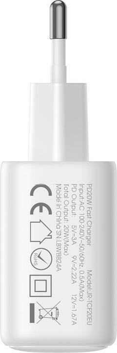 Produktbild Joyroom 20W Dual USB-C Charger - White (20 W, 2 Ports)