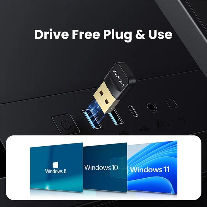 Actual product image Usams Adapter USB Bluetooth ZB321 5.1 czarny (Transmitter & Receiver)