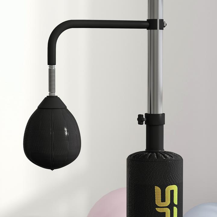 SportNow Boxsack Stahl, Kunstleder Schwarz (107 cm)