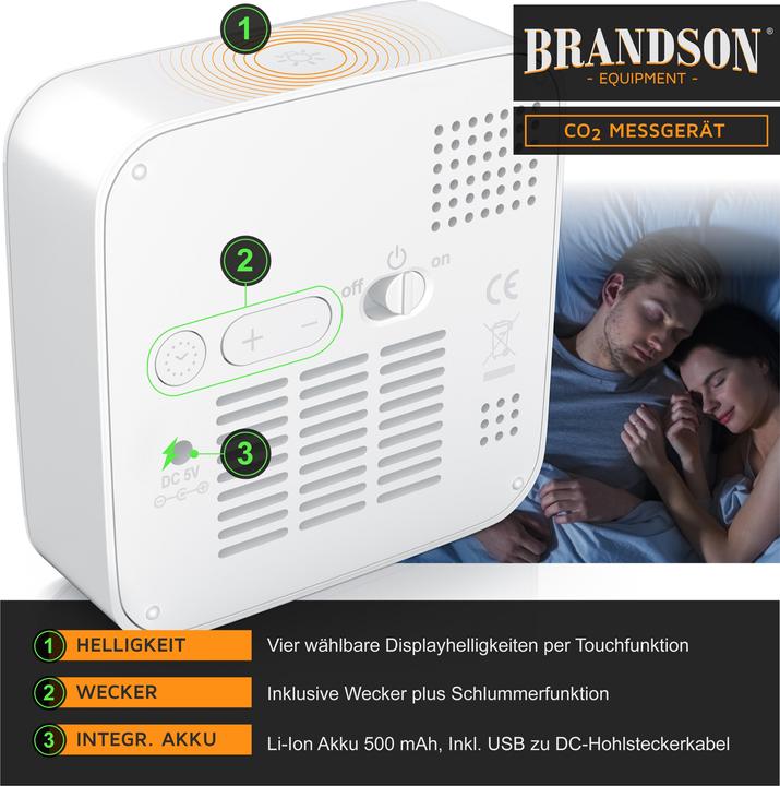 Image du produit Brandson Appareil de mesure du CO2