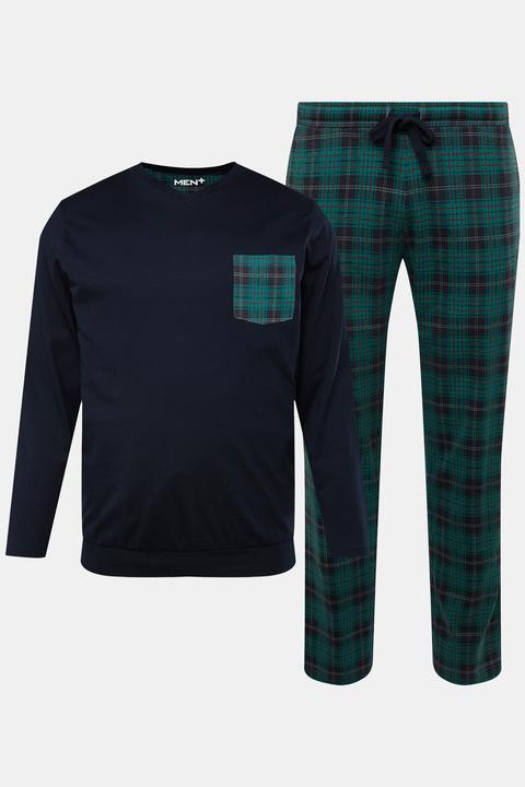 Men+ Schlafanzug, Zweiteiler, Bauchfit, Langarm (XL)