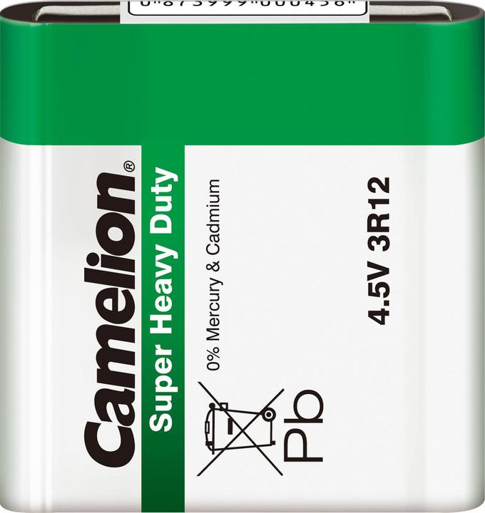 Immagine prodotto Camelion 10100112 Batterie Super Heavy Duty 3R12 piatte/ 4,5 volt/ 1 pezzo in confezione termoretraibile (1 pz., 3R12, 2000 mAh)