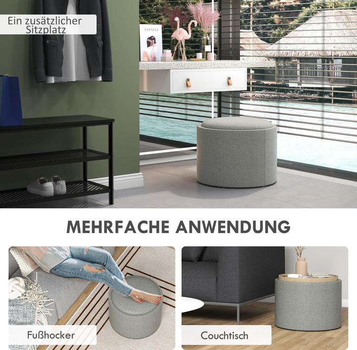 Produktbild Homcom Polsterhocker mit Stauraum