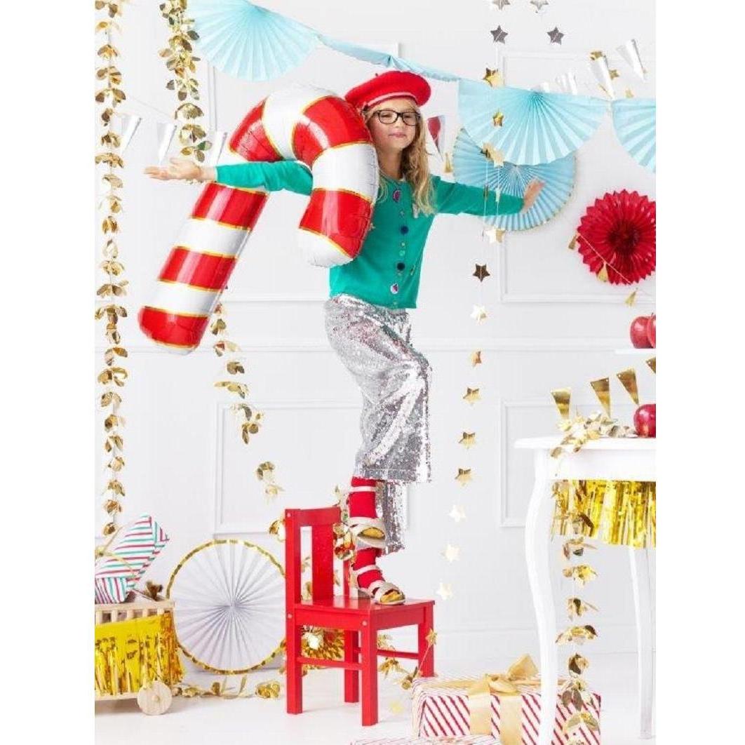 Thumbnail - Partydeco Alu-Ballon - Zuckerstangen (82cm)