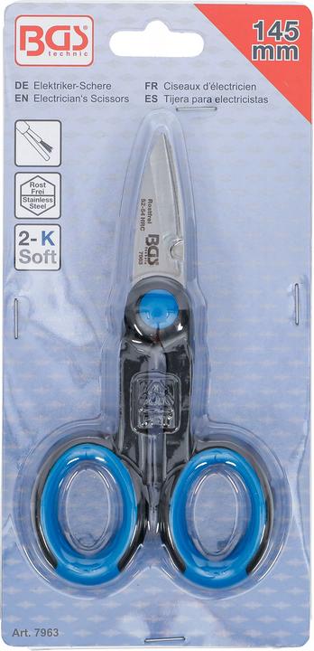 Image du produit BGS Ciseaux d’électricien INOX 145 mm (14.50 cm)