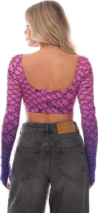Actual product image Off Womens/Ladies Monogram Long-Sleeved Crop Top (32)