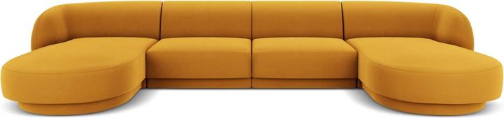 Actual product image Micadoni Velvet Panoramic Sofa, "Miley", 5 Seats, 330x156x70Made in Europe (Sofa landscape)