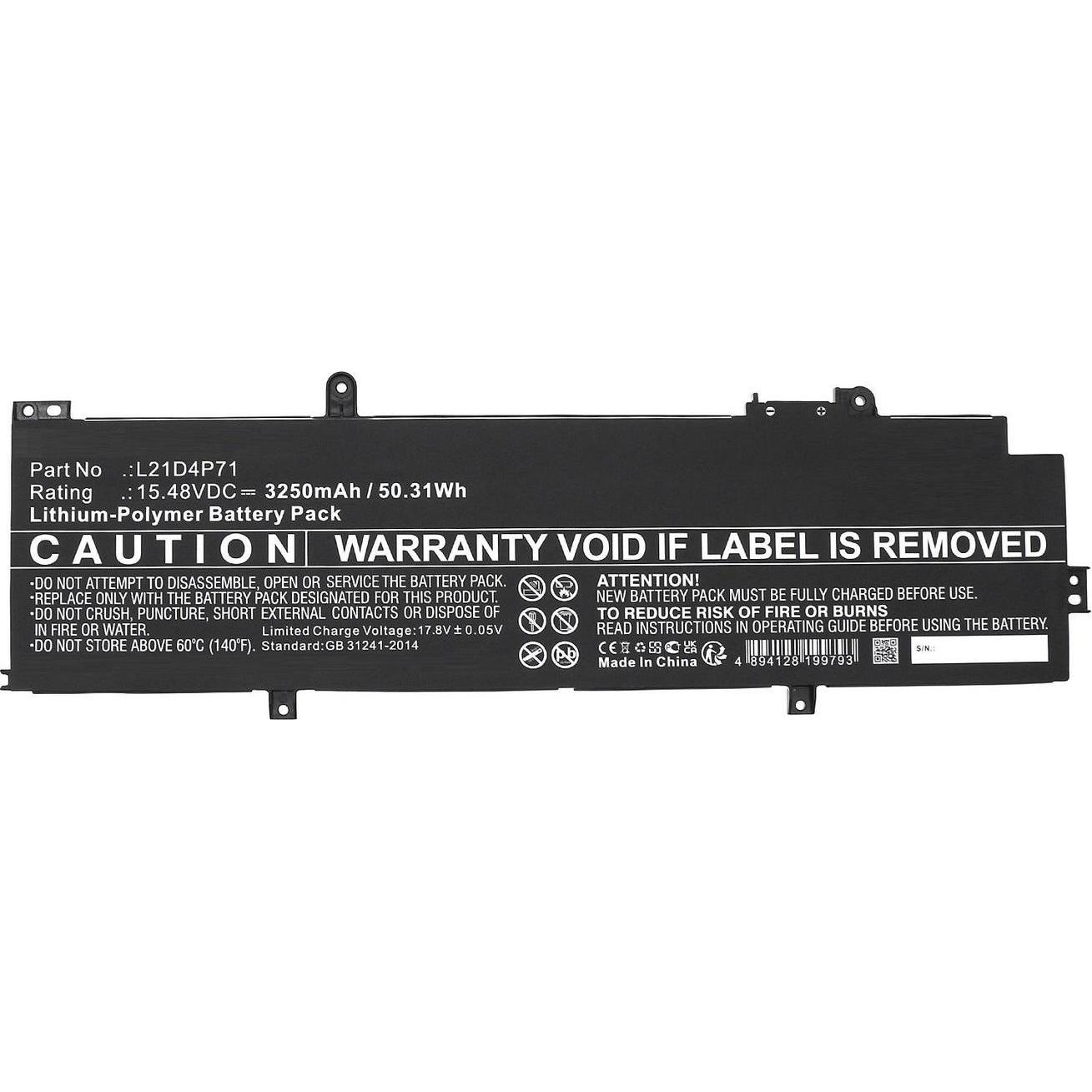 CoreParts Battery 15.48V 3250mAh (3250 mAh), Notebook Akku