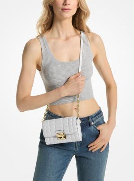 Actual product image Michael Kors Quilted Leather Wallet with Chain