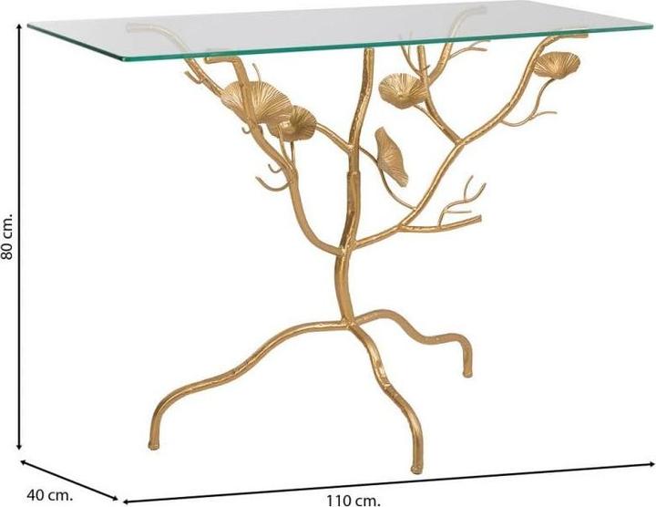 Image du produit Receveur d'entrée doré (120 x 40 x 85 cm)