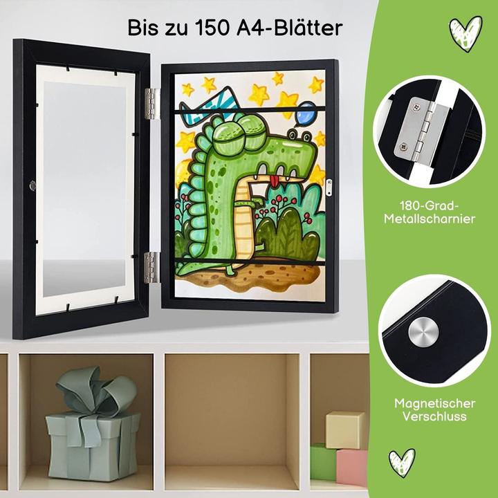Actual product image Hermex Bilderrahmen Flip Fotorahmen A4 Kunstrahmen Bildhalter Wandrahmen (A4)