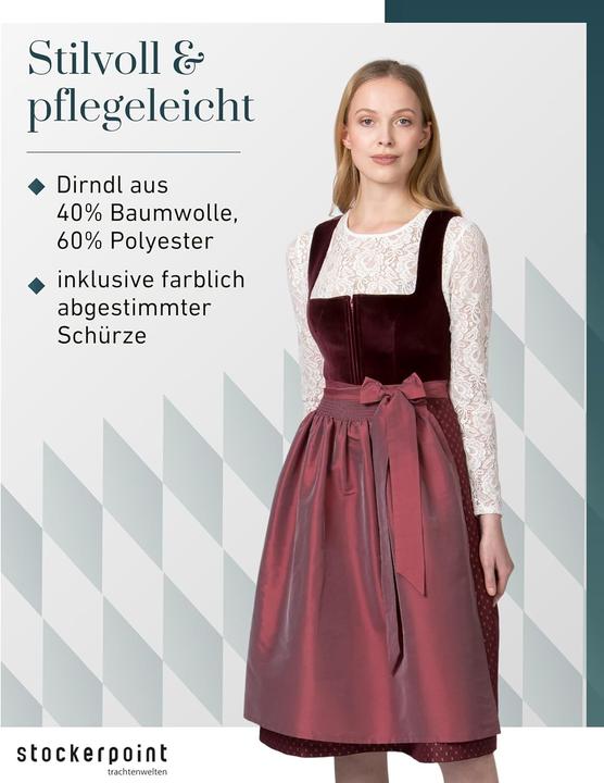 Image du produit Stockerpoint Dirndl Aurora, bordeaux, 38 (38)