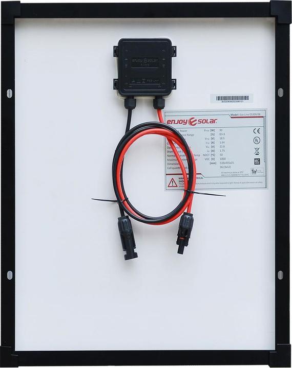 Actual product image Enjoy solar Monokristallines Solarmodul 30W/12V (1.80 kg)