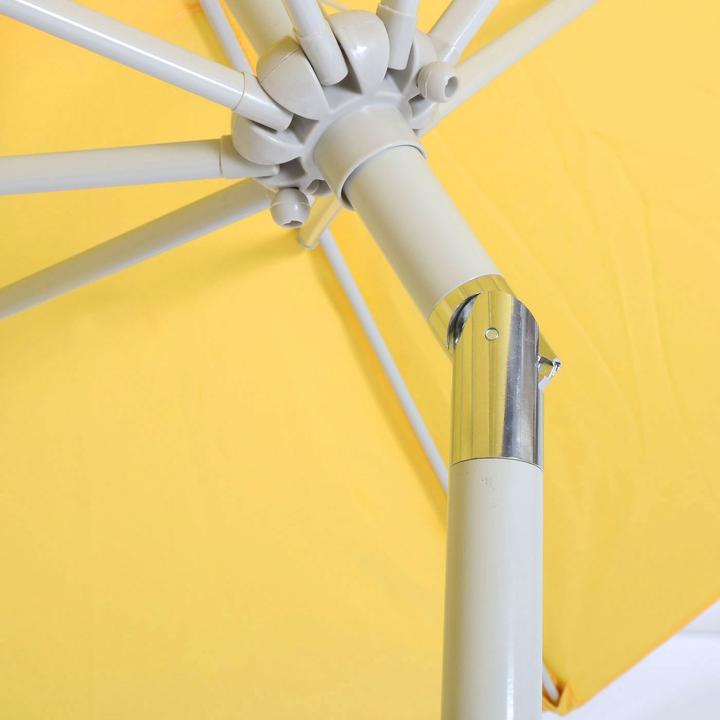Immagine prodotto Mendler Ombrellone, ombrellone da giardino, Ø 3m inclinabile poliestere/alluminio 5kg - giallo (3 m)