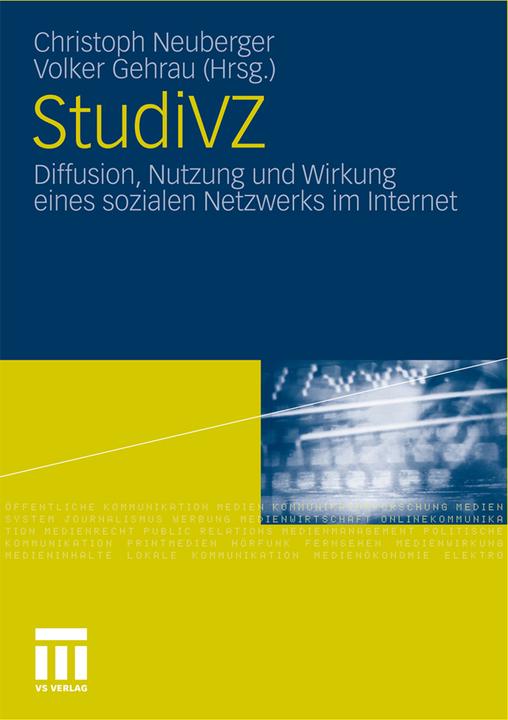 Produktbild StudiVZ (Deutsch, Christoph Neuberger, Volker Gehrau, 2011)