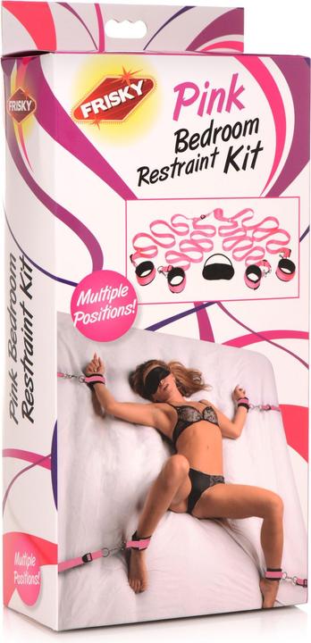 Actual product image Frisky - Bedroom Restraint Kit - Pink Bed Cuffs