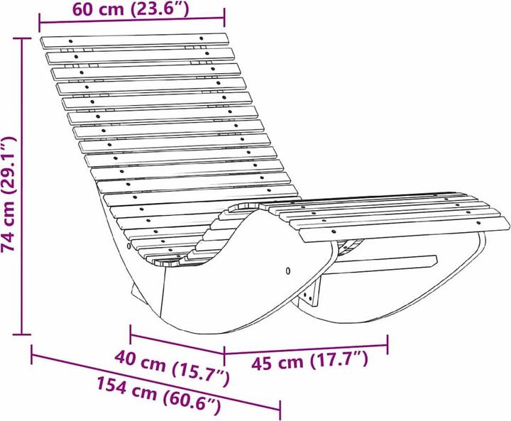 Produktbild vidaXL Outdoor-Liege (153 cm)
