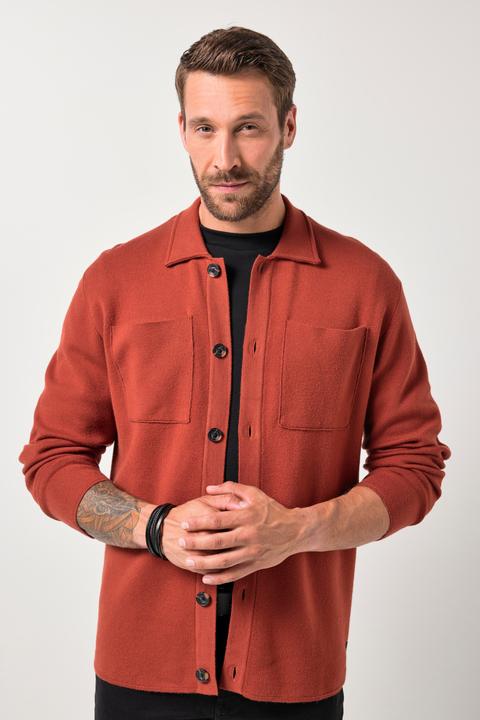 Produktbild JP1880 Strick-Overshirt FLEXNAMIC®, 2 Brusttaschen, bis 7 XL (L)