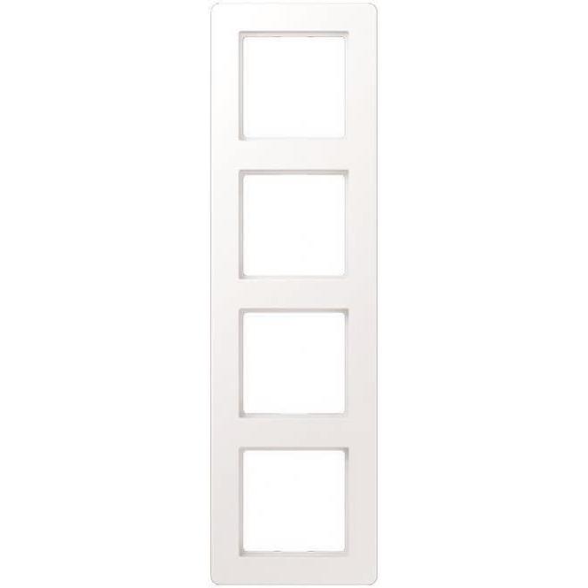 JUNG, Zubehör Schalterprogramm, Rahmen A flow AF584BFWWM 4-fach schneeweiss