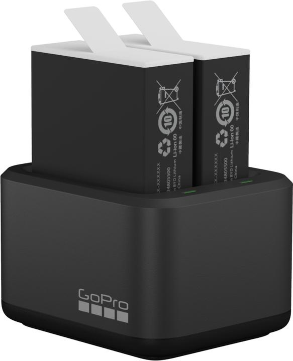 GoPro Dual Battery Charger + Enduro Batteries (Hero 12 Black, Hero 11 Black, Hero 10 Black, Hero 9 Black)