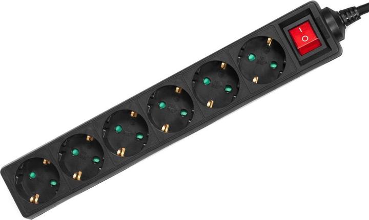 Actual product image Maclean Power strip 6 sockets 5 m black (MCE195) (6x, CEE 7/3, 5 m)