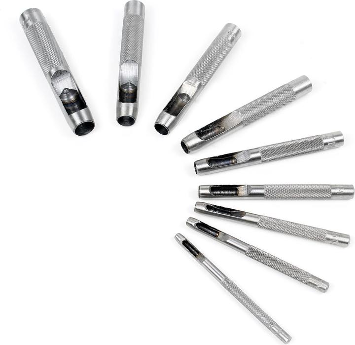 XPOtool Set di punzoni per fori in acciaio al carbonio da 3 a 12 mm Taglierina per buchi
