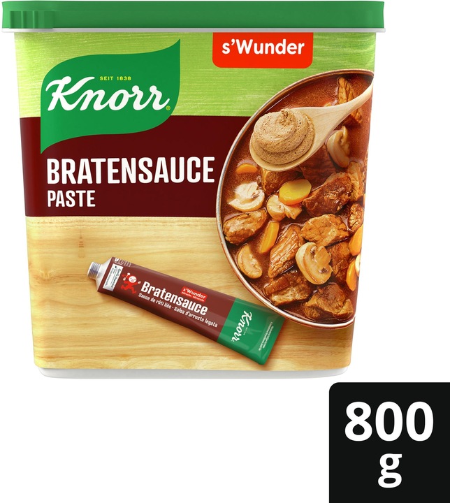 Image du produit Knorr Sauce de rôti liée miracle pâte boîte, pour les plats de viande, condiment idéal pour le boeuf (800 g)