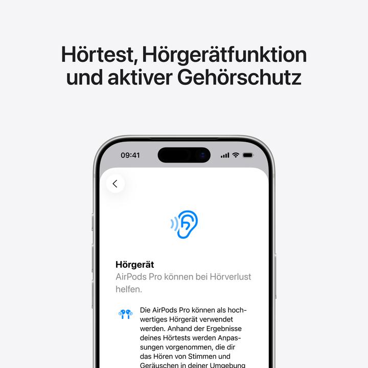 Produktbild Apple AirPods Pro 3.Gen mit MagSafe (ANC, 8 h, Kabellos)