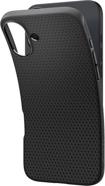 Actual product image Spigen Liquid Air iPhone 16 Plus czarny/matte black ACS08066 (Apple iPhone 16 Plus)