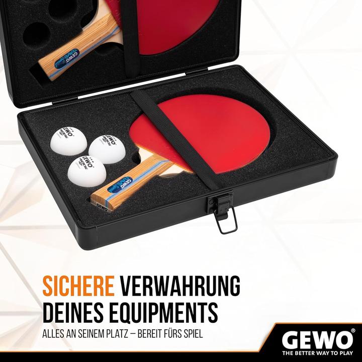Immagine prodotto Gewo Alukoffer für Doppel Tischtennisschläger und Bälle