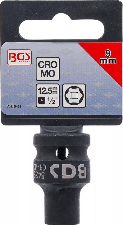 Image du produit BGS Douille à choc, six pans 12,5 mm (1/2") 9 mm (9 mm)