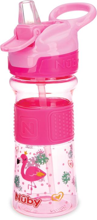 Immagine prodotto Nuby Tazza Reflex con cannuccia da 360 ml e manico in silicone con beccuccio morbido e incernierato (360 ml)