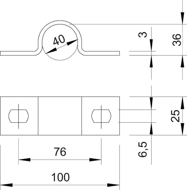 Produktbild OBO Bettermann OBO 823 M40 Stapa-Schelle
