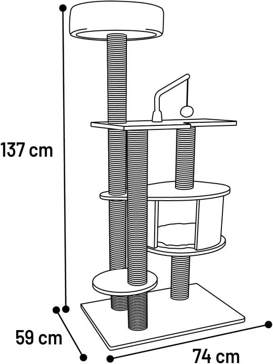 Produktbild Flamingo Kandis (137 cm, Grau)