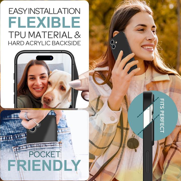 Actual product image Nalia Matte hybrid cover semi-transparent (Apple iPhone 16)
